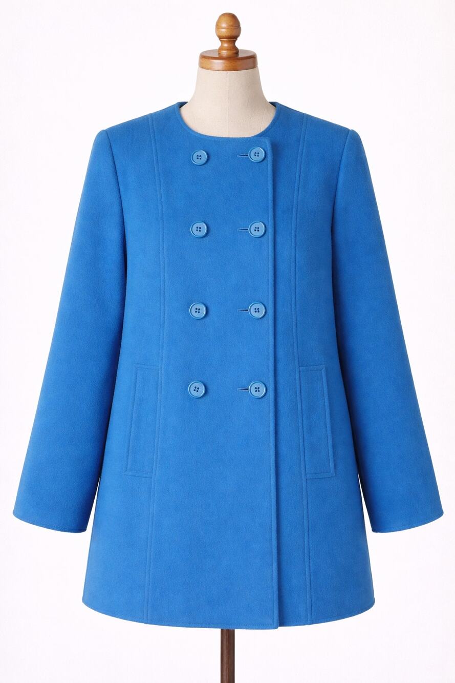 Oscar de la Renta | Vintage Wool Jacket Blue Pea Coat